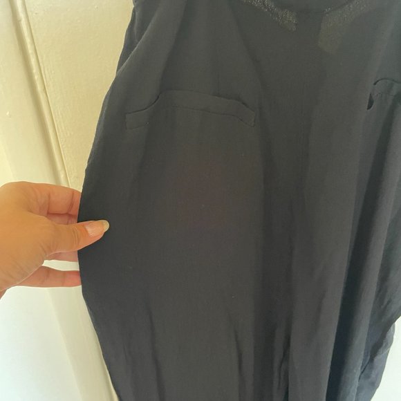 Leith Womens Black Wide Leg Pants with Suspenders Size Small - Picture 4 of 6